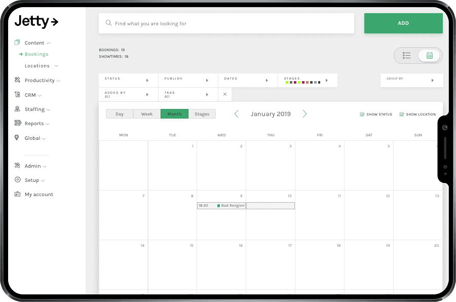 Get an instant overview of your booking situation.