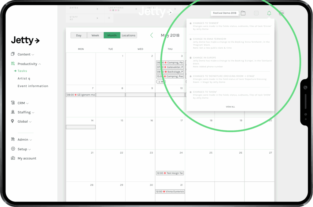 Gain awareness of preparations and task progress down to the last detail.