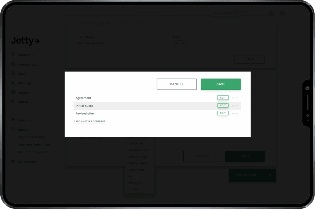 Keep track of all offers, quotes, and agreements.