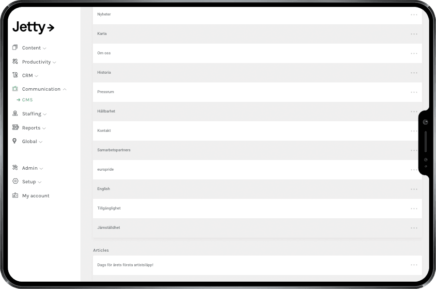 Use Jetty’s headless CMS to give you complete control of your website.
