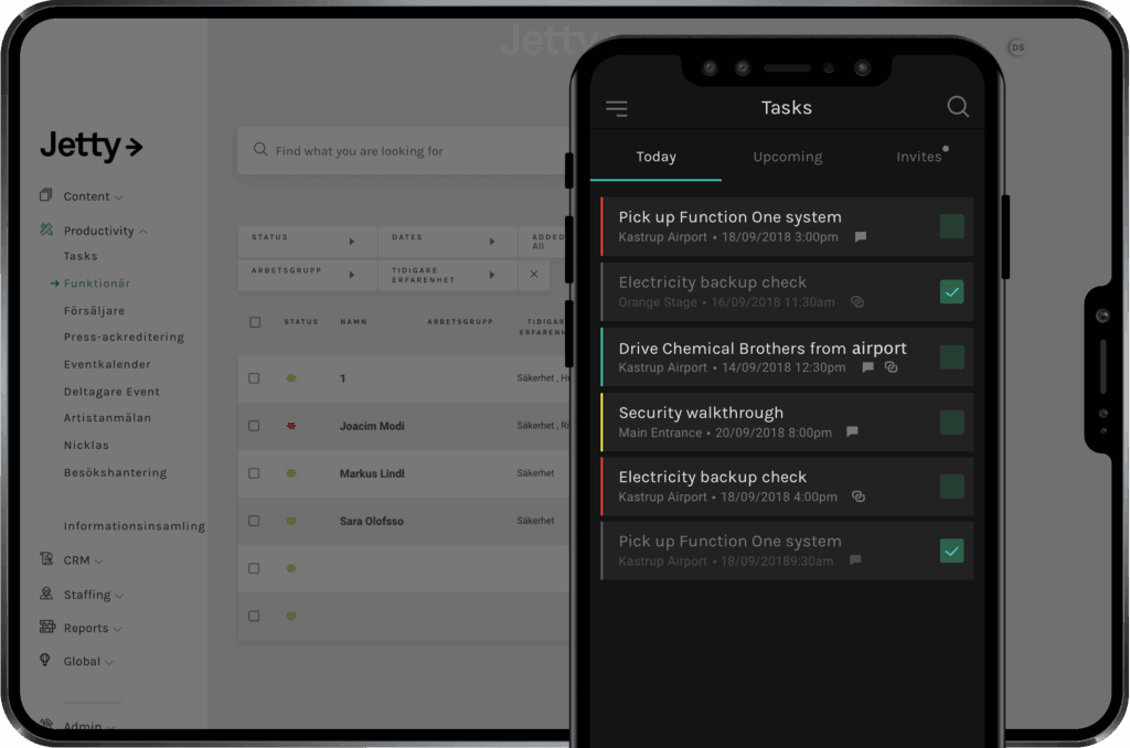 Use the Jetty App to keep your staff in the field updated in real time.