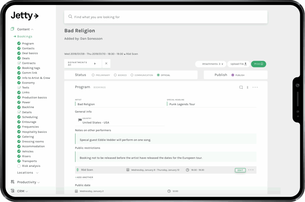 Gain awareness of preparations and task progress down to the last detail.